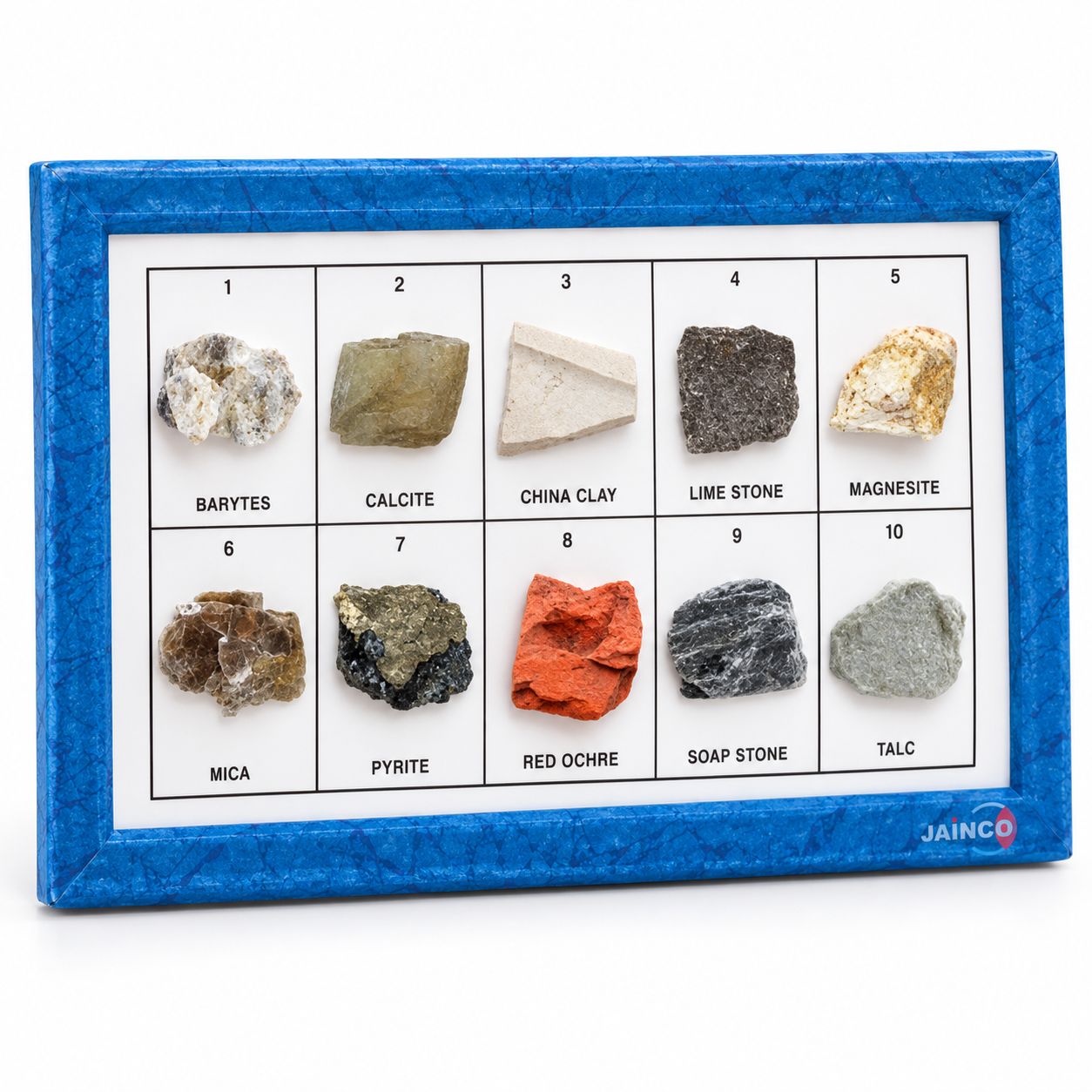 Minerals Collection Used in Paper Industry, Set of 10